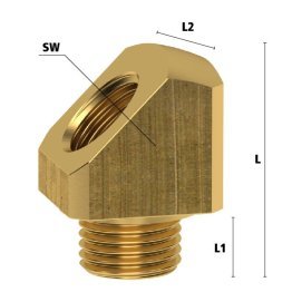 Piesa de legatura 45° cu filet imperial