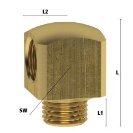 Piesa de legatura 90° cu filet imperial