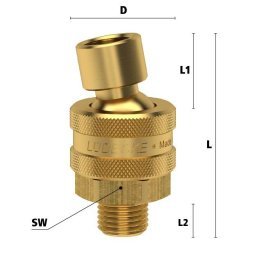 Racord cu articulatie ajustare fina