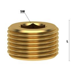 Surub de inchidere cu filet exterior cilindric G 1/4"