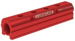 Bloc distributie conducte de racire matrite din aluminiu eloxat L= 190 mm