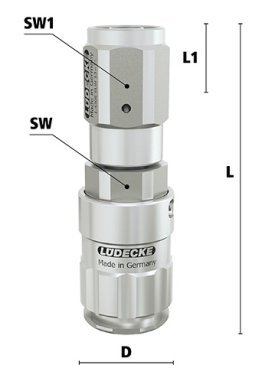 Cupla rapida racord furtun ESHGTE DN 13 cu guler sertizare fasung PHE din INOX 1.4305 DN= 19 mm