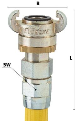 Cupla FlatLock presare prin insurubare cu racord cu gheara MODY DN=25 mm