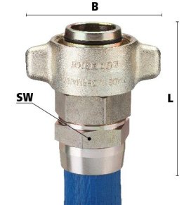 Cupla FlatLock presare prin insurubare racord filet conic DN= 38 mm