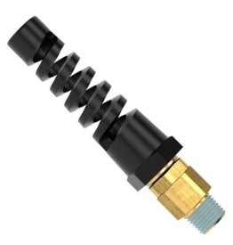 Racord rotativ furtun spiralat MODY cu filet conic exterior din alama MS 58 protectie PU filet R 1/4"