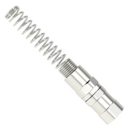 Racord rotativ furtun spiralat MODY cu filet cilindric interior din otel nichelat protectie furtun otel filet G 1/2"