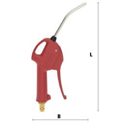 Pistol de suflare cu aer comprimat din plastomer teava suflare din metal racord cuplaj rapid DN 7.2