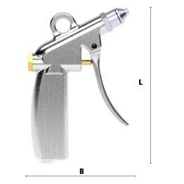 Pistol de suflare cu aer comprimat cu jet de aer reglabil din aluminiu forjat cu filet interior duza MFD1