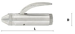 Robinet de suflare din aluminiu cu aer comprimat cu filet interior si duza H2