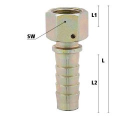 Niplu furtun de aburi cu filet interior din otel DIN EN 14 423 filet G 1