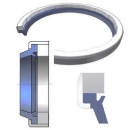 Raclor pentru ghidaj cilindric cu inel din otel wayWIPERS type CCW A d=95 mm