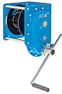 Troliu manual PFAFF MWS 1000 kg cu angrenaj cilindric si prindere pe perete