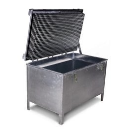 Recipient depozitare baterii litiu-ion din otel zincat 225,3 litri