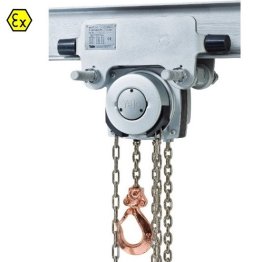 Palan manual cu troliu integrat YALELift ITG ATEX HIGH, lant INOX, Portanta 7.500 kg
