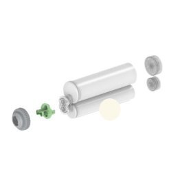 Cartus 2K dozare adeziv bicomponent Sistem BlueLine din PP 400 ml 2:1 Natural