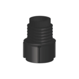 Capac de varf cartus dozare adeziv monocomponent seria SEMCO din MDPE negru