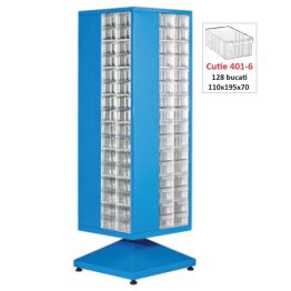 Dulap metalic rotativ cu 128 cutii Seria MT-401-128 negru