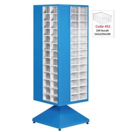 Dulap metalic rotativ cu 104 cutii Seria MT-451-104 gri inchis