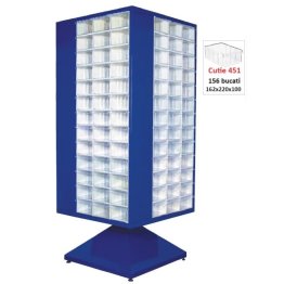 Dulap metalic rotativ cu 156 cutii Seria MT-451 albastru inchis