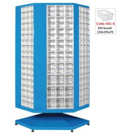 Dulap metalic rotativ cu 324 cutii Seria MT-600 galben