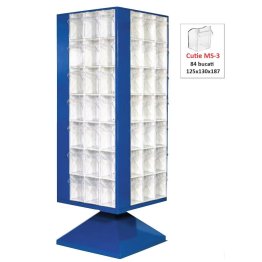 Dulap metalic rotativ cu 84 cutii Seria MSD-3-84 albastru