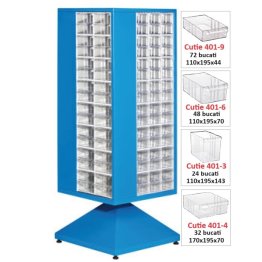 Dulap metalic rotativ cu 176 cutii Seria MT-406 negru