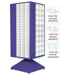 Dulap metalic rotativ cu 204 cutii Seria MT-SUPER-3 galben