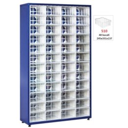 Dulap metalic fara usi cu 48 cutii Seria CKB-510 albastru