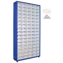Dulap metalic fara usi cu 80 cutii Seria CKTS-451 albastru