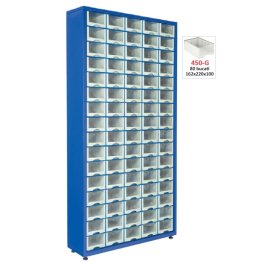 Dulap metalic fara usi cu 80 cutii Seria CKG-450 gri inchis