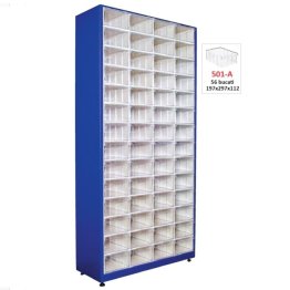 Dulap metalic fara usi cu 56 cutii Seria CKTS-501 rosu