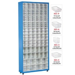 Dulap metalic fara usi cu 136 cutii Seria CKTS-406-S negru