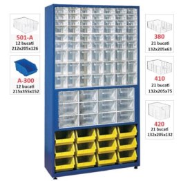 Dulap metalic fara usi cu 87 cutii Seria CKTS-SUPER-4 albastru