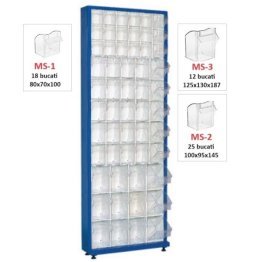 Dulap metalic fara usi cu 55 cutii Seria MSTS-55 albastru inchis