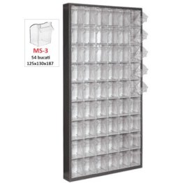 Dulap metalic fara usi cu 54 cutii Seria MSTS-3 gri