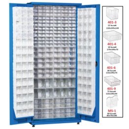 Dulap metalic usi batante 220 cutii Seria CKD-401-S albastru inchis