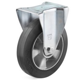 Roata cauciuc elastic, cu carcasa fixa, portanta WLL=120 kg, D=80 mm