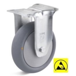 Roata ESD termoplast, carcasa fixa, WLL=110 kg, D=125 mm