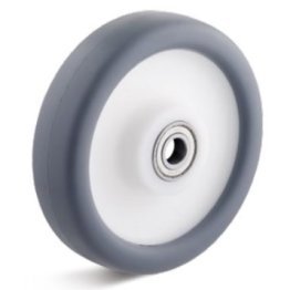 Roata cauciuc termoplastic, rulmenti cu bila, WLL=200 kg, D=125 mm