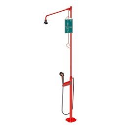Dus decontaminare corporal si ocular fara rezervor cu fixare pe podea DVGW 3/4"