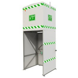 Dus decontaminare corporal si ocular de exterior in cabina incalzit MH-14KS/1500