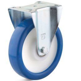 Roata poliuretan, rulment, carcasa fixa HEAVY DUTY, WLL=250 kg, D=125 mm