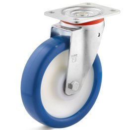 Roata poliuretan, rulmenti, carcasa pivotanta HEAVY DUTY, WLL=600 kg, D=250 mm