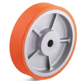 Roata poliuretan rigid, janta fonta, lagar de alunecare, WLL=250 kg, D=100 mm