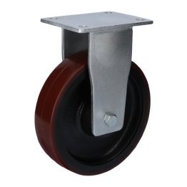 Roata poliuretan rigid, rulment cu bila, carcasa fixa HEAVY DUTY, WLL=1000 kg, D=200 mm