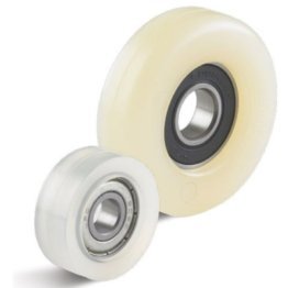 Roata de ghidare din poliuretan rigid, rulment cu role, WLL=80 kg, D=38 mm