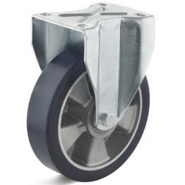 Roata poliuretan elastic, carcasa fixa HEAVY DUTY, WLL=700 kg, D=200 mm