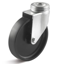 Roata poliamida, seria LIGHT, carcasa pivotanta cu alezaj, WLL=60 kg, D=100 mm