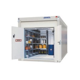 Container antifoc WFP-X 10 pentru depozitare recipiente mici si butoaie de 200 litri
