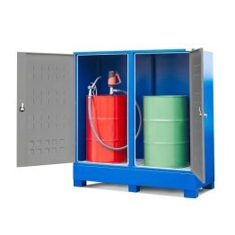 Dulap SteelSafe D2 depozitare butoaie 200 litri cu usi batante